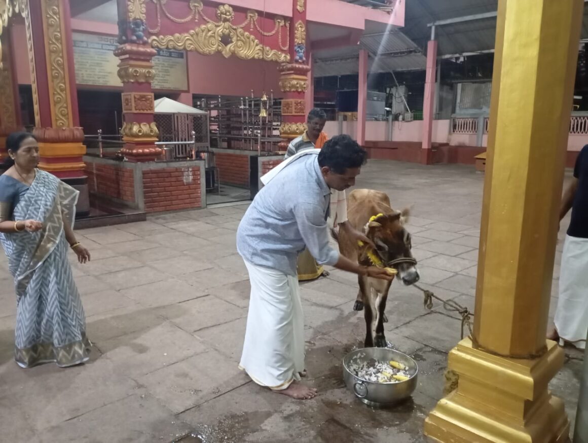 ಮುಂಡ್ಕೂರು ಶ್ರೀ ದುರ್ಗಾ ಪರಮೇಶ್ವರಿ ದೇವಸ್ಥಾನದಲ್ಲಿ ಇಂದು ಗೋಪೂಜೆ ನಡೆಯಿತು