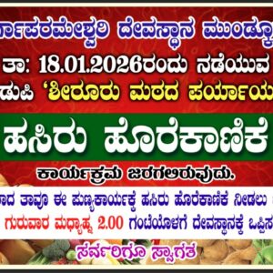 Sheerooru Paryaya, Hasiru Horakanike